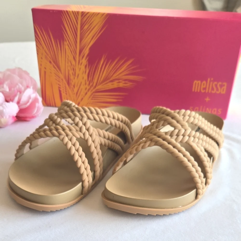 🏷️Melissa Shoes Cosmic + Salinas AD Sandals Made In Brazil Size 10M Women's